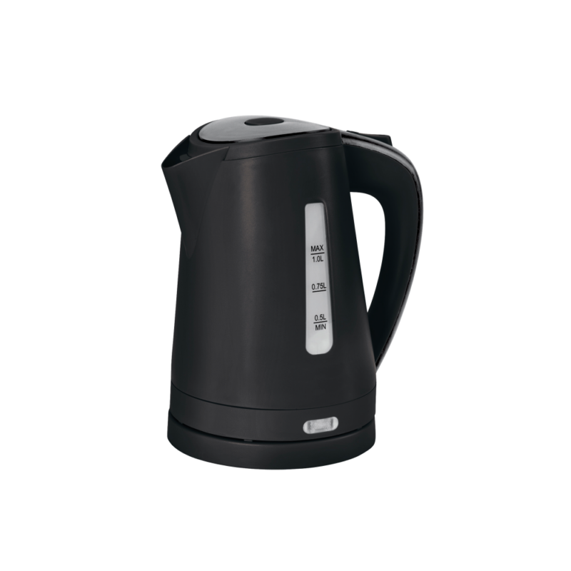 Electric kettle 1 liter plastic and steel