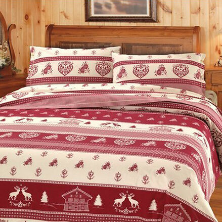 Tyrolean-style duvet cover bag with pillowcase