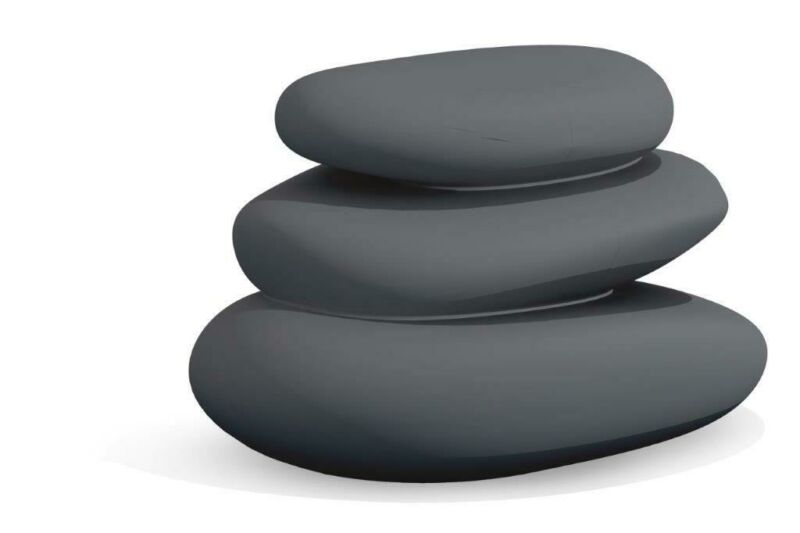Zen furniture in satinised polyethylene height 47 cm
