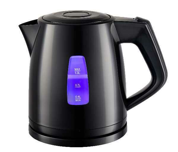 Electric plastic kettle with a 1 liter capacity