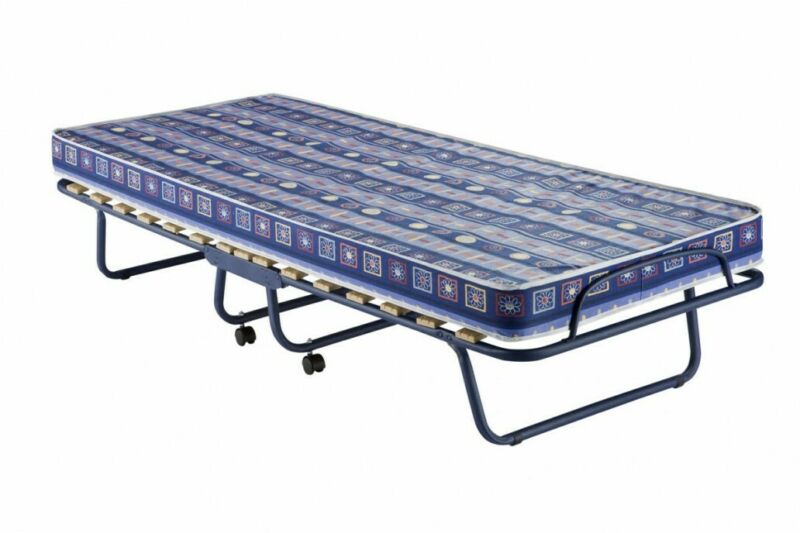 Camp bed 15 folding slats 80x190 cm with mattress