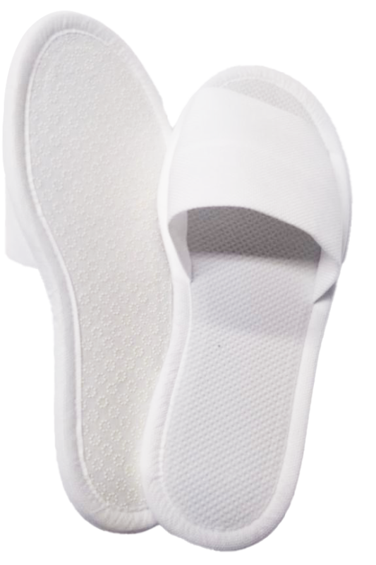 Anti-slip white EVA open slipper with 5 mm EVA insole