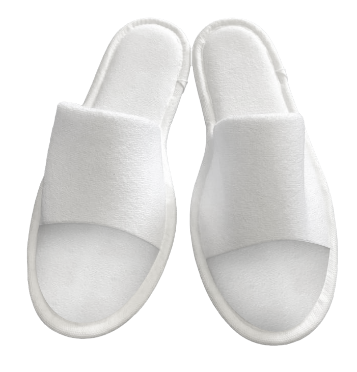 Open padded terry bedroom slipper with 5 mm EVA insole