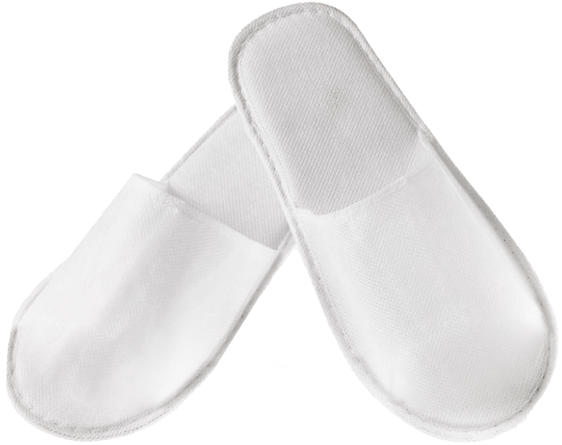 White TNT closed padded bedroom slipper with 2 mm EVA insole