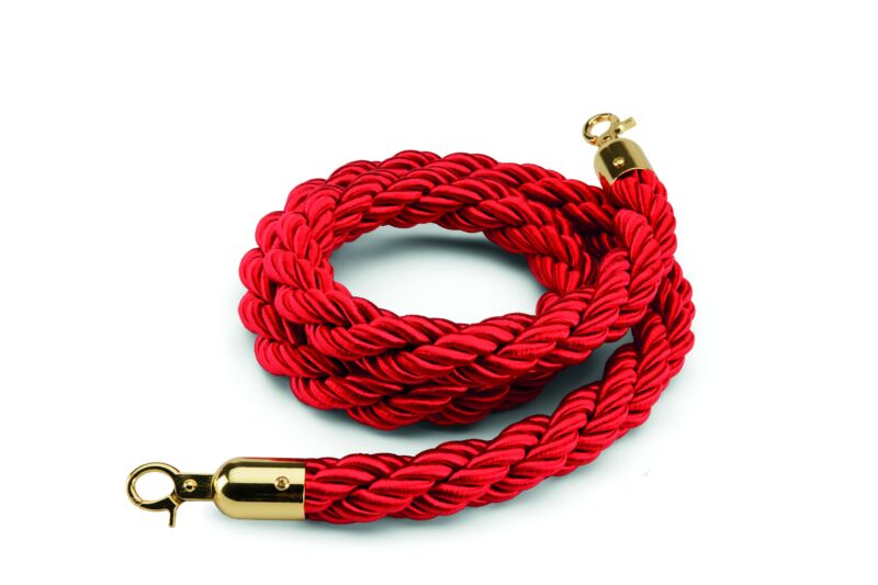 Braided nylon cord with chrome carabiners