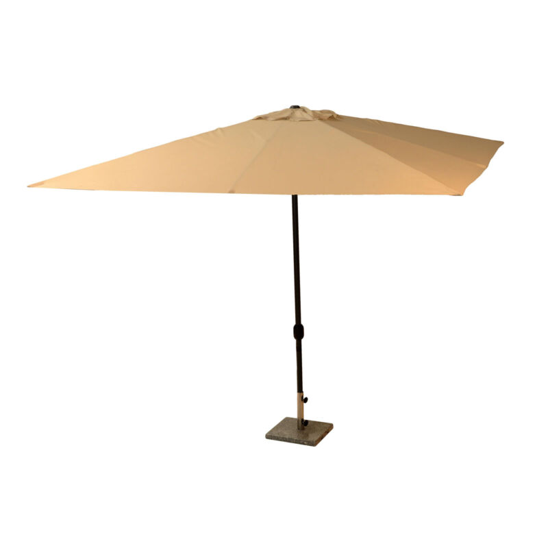 Rectangular umbrella 3x2 m with aluminium central pole and crank opening