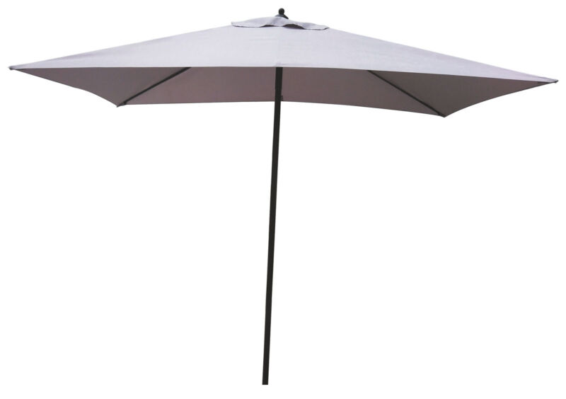Rectangular umbrella 3x2 m with a central steel pole and push-up opening