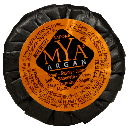 Round vegetable soap in plissé 20 g - Mya Argan Line