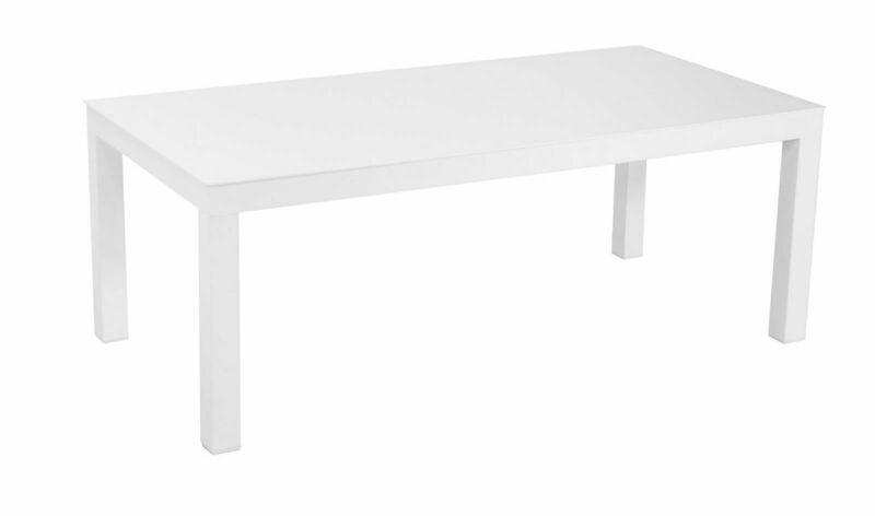 Tavolino basso rettangolare 120x60 cm in alluminio
