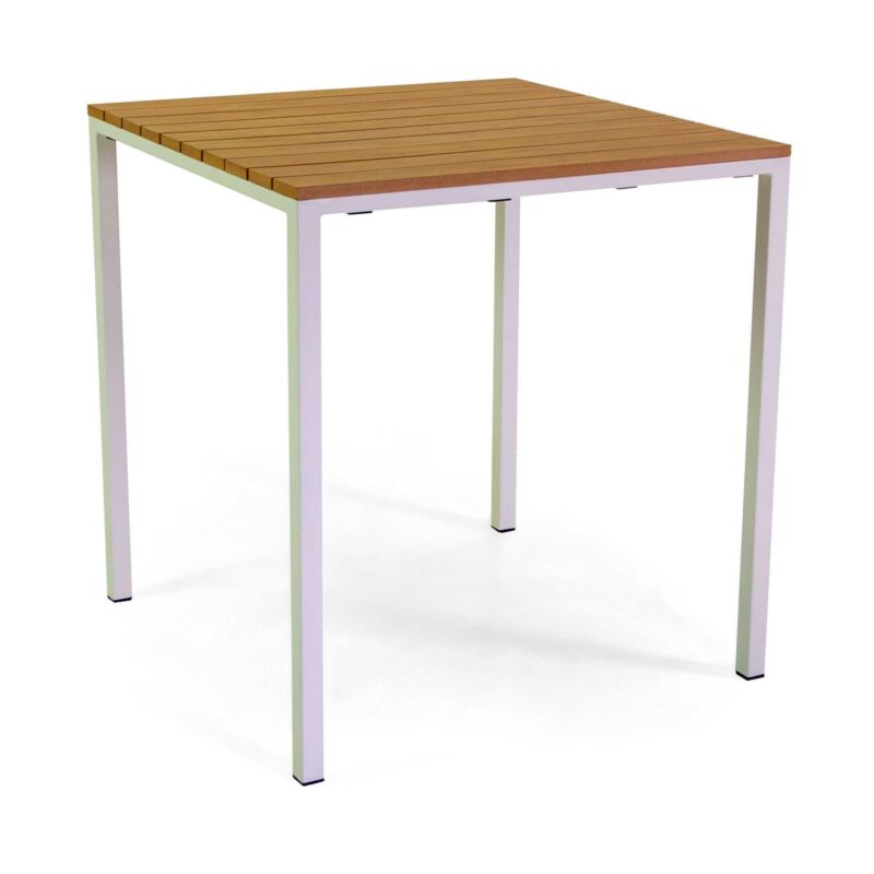 Square metal table 70x70 cm  with polywood top