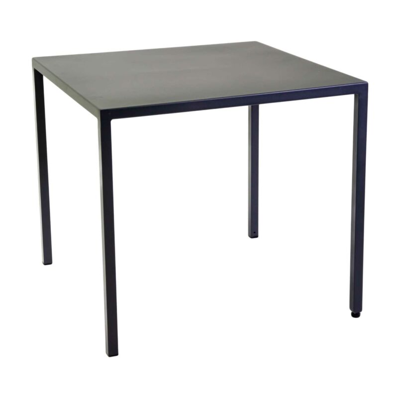 Square metal table 80x80 cm