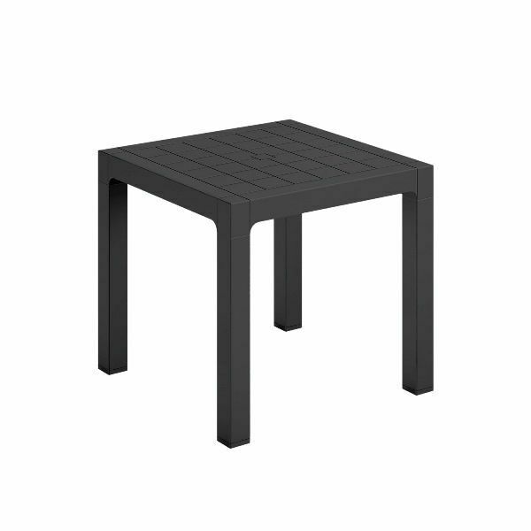 Tavolo quadrato 80x80 cm smontabile e impilabile in polipropilene