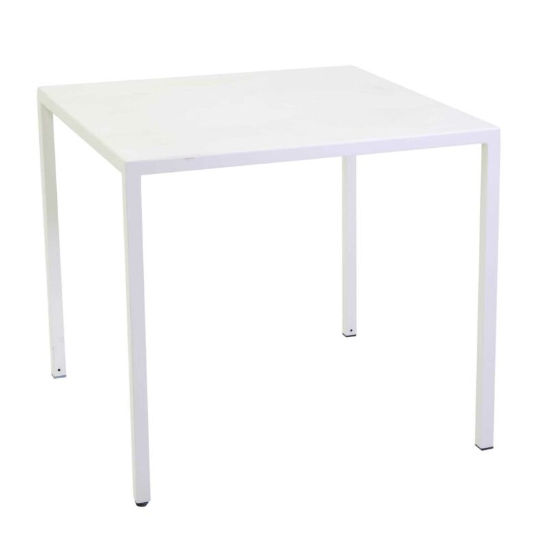 Square metal table 90x90 cm