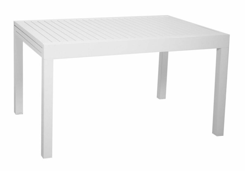 Tavolo rettangolare 135x90 cm ad allungamento laterale 4-8 posti in alluminio