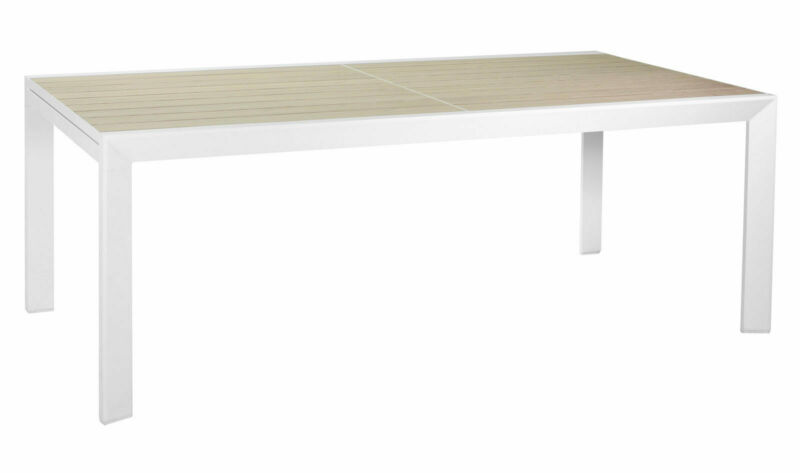 Tavolo rettangolare 200x100 cm ad allungamento centrale 6-10 posti in alluminio