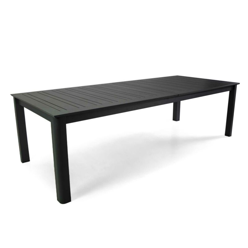 Tavolo rettangolare 266x100 cm ad allungamento centrale 8-12 posti in alluminio