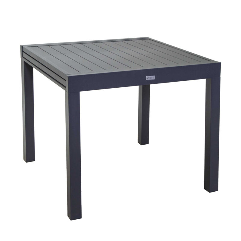 Tavolo rettangolare 90x90 cm ad allungamento laterale 2-6 posti in alluminio