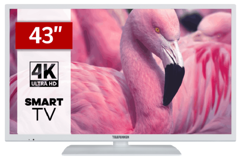 Professional hotel television 43" SMART UHD 4K white Telefunken