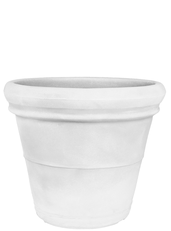 Vaso tradizionale tondo in polietilene satinato con doppio bordo Ø 65 cm